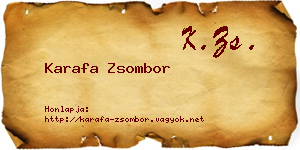 Karafa Zsombor névjegykártya
